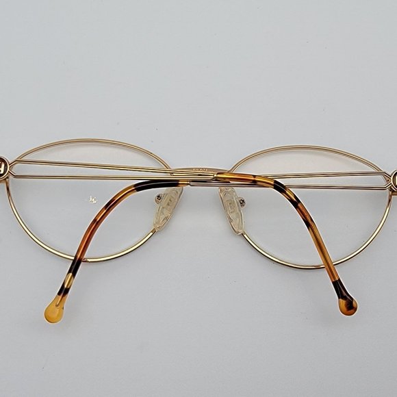 Fendi F43 Tortoise GEP Gold Electro Plated Eyeglasses Frame Italy 54-18-135